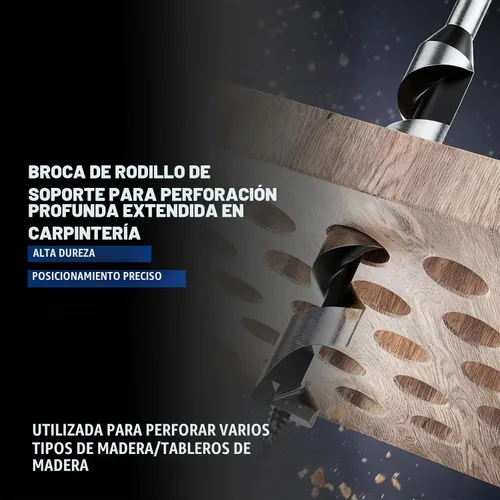 Vista 2 de Juego de 9 brocas largas para madera, 1/4"-7/8