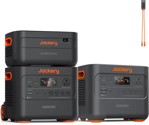 Vista 15 de Jackery Estación de energía portátil Explorer 2000 Plus, generador solar con batería LiFePO4 de 2042 Wh, salida de 3000 W, expandible a 24 kWh 6000