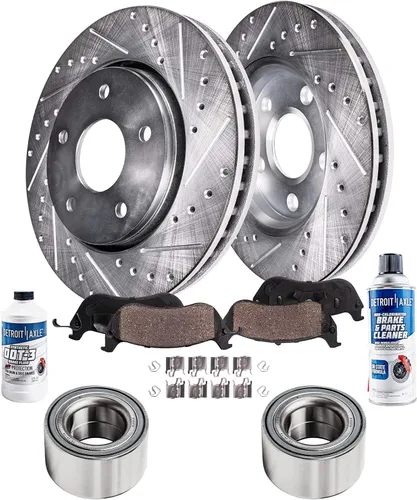 Vista 20 de Detroit Axle - Rotores de freno para Toyota Avalon 2020-2021 Camry 2020-2024, repuesto de rotores de freno de disco perforados y ranurados: rotor
