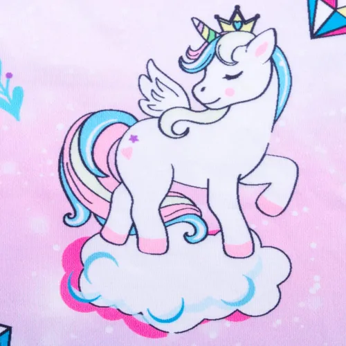 Vista 5 de Camisón de noche para niñas, unicornio, arco iris, princesa, pijama, ropa de dormir