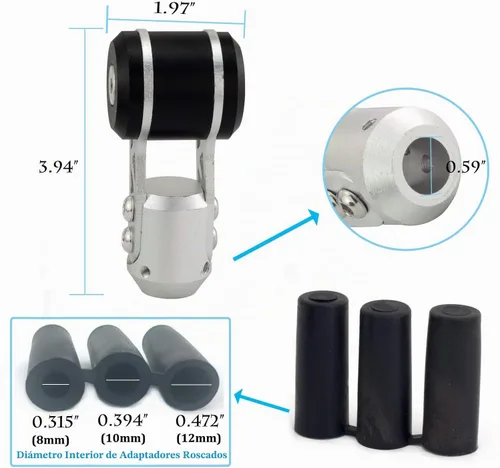 Vista 2 de Pomo de palanca de cambios, forma de joystick, aleación de aluminio, manual automático, mango de palanca de cambios para coche, se adapta a