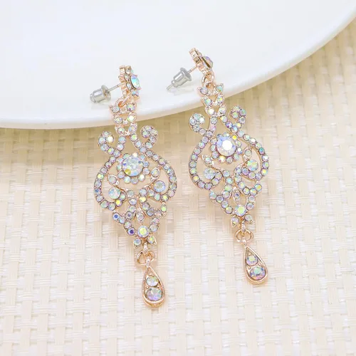Vista 3 de Conjunto de joyas de boda collar nupcial pendientes pulseras