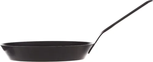 Vista 2 de Restaurantware Sartén redonda de 8 pulgadas, 1 sartén antiadherente, mango soldado, sartén de acero al carbono negro, utensilios de cocina