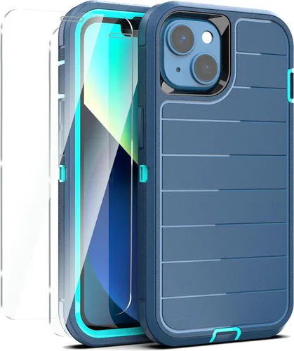 Vista 17 de YmhxcY Funda para iPhone 12/iPhone 12 Pro [2 Protectores de Pantalla de Vidrio Templado] Cubierta Duradera de 3 Capas A Prueba de Caídas/Funda
