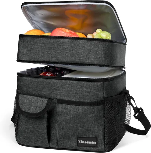 Vista 16 de Tirrinia Bolsa de Almuerzo Aislada para Mujeres y Hombres, Contenedores de Caja de Almuerzo a Prueba de Fugas para Adultos, Trabajo, Escuela