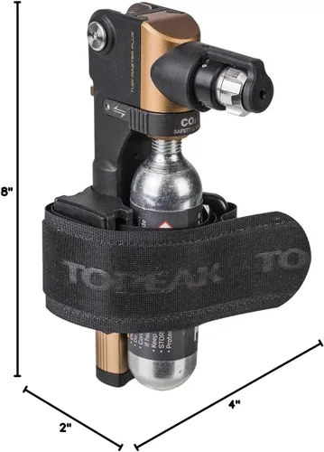 Vista 5 de Topeak Tubi Master+, kit compacto de reparación de neumáticos sin cámara con herramienta de enchufe de 0.138 in, tapones, inflador de CO2, un