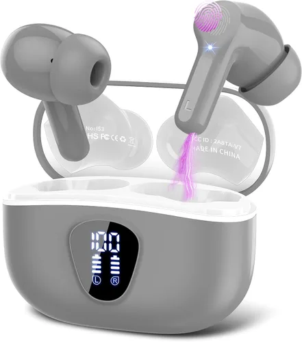 Vista 11 de Auriculares inalámbricos, Bluetooth 5.3 Auriculares estéreo de alta FG-Blanco Puro