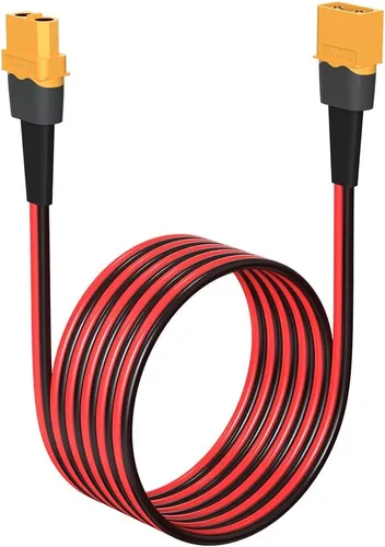 Vista 13 de ELFCULB 10AWG 2FT XT60 Cable de Extensión 2 6 10 20 35 50 75 100FT Conector XT60 Hembra a Macho para Batería RC Estación de Energía Portátil Panel
