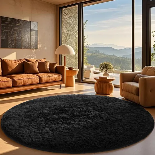 Vista 86 de Ophanie - Alfombras para sala de estar, antideslizante y suave, de felpa grandes y peludas para dormitorio, peludas para niños y niñas, decoración