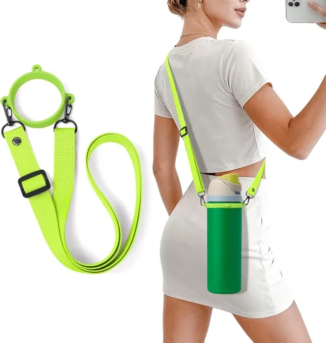 Vista 11 de Water Bottle Strap for Owala Freesip 24oz 32oz 40oz & Sway 30oz 40oz Rojo