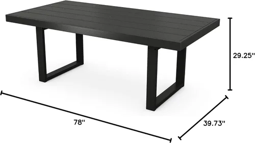 Vista 2 de POLYWOOD® Edge - Mesa de comedor, color negro