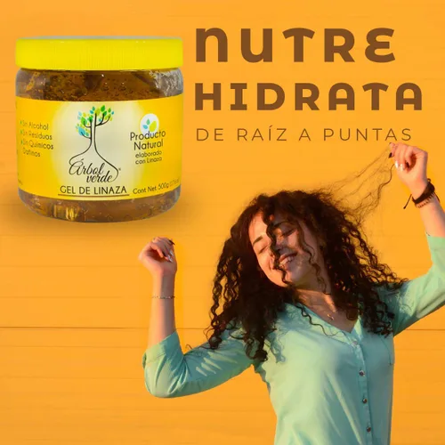 Vista 5 de Arbol Verde Kit 2 Champú Anticaída 16.9 fl oz y 3 Linaza Gel 8.82 oz