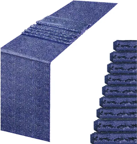Vista 10 de JYFLZQ Camino de mesa de lentejuelas negras de 12 x 72 pulgadas, manteles de mesa de tela con lentejuelas negras brillantes - Caminos brillantes