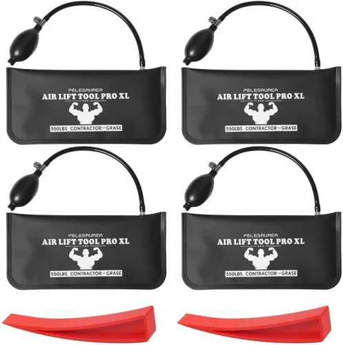 Vista 9 de Bolsa de aire en forma de cuña 2 piezas, espaciador de aire inflable con palancas, kit de bomba de aire en forma de cuña de grado comercial