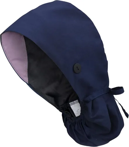 Vista 46 de Gorra médica con forro de satén con bolsillo para cola de caballo, gorro de enfermera médica de algodón con banda elástica para el sudor