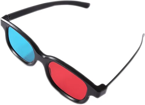 Vista 3 de Gafas 3D rojo-azul, gafas de visión 3D para ver películas/juegos e imágenes en 3D en formatos rojo-azul, compatibles con monitores de computadora