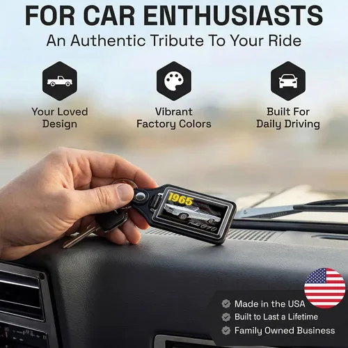 Vista 2 de Brotherhood 1965-1974 Compatible con Pontiac GTO Llavero para Hombre Llavero de Auto Resistente para Hombre y Mujer
