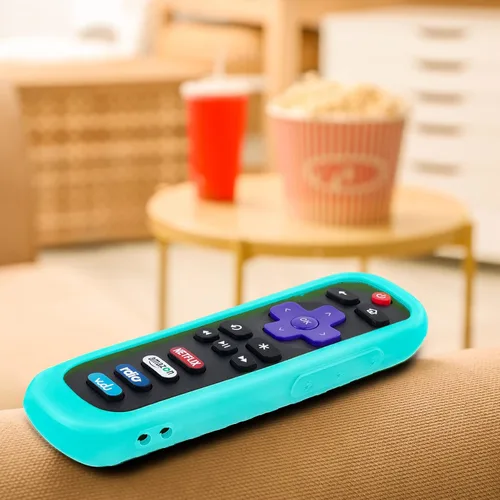 Vista 3 de Funda para TCL Roku TV RC280 Remoto, cubierta de batería para Hisense Roku Remoto Remoto Reemplazo Silicona Universal Funda Piel Brillante