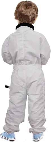 Vista 3 de Lulu Home Disfraz de astronauta de Halloween para niños con casco espacial, XS, S, M, L, XL