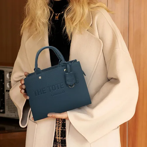 Vista 2 de Bolsa de mano para mujer, estilo satchel, con asa superior y correa para el hombro