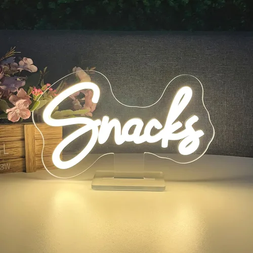 Vista 9 de Número de mesa de cumpleaños de un año de edad, lámpara de escritorio, luz nocturna, letra de boda, letrero de neón LED, decoración de mesa de boda
