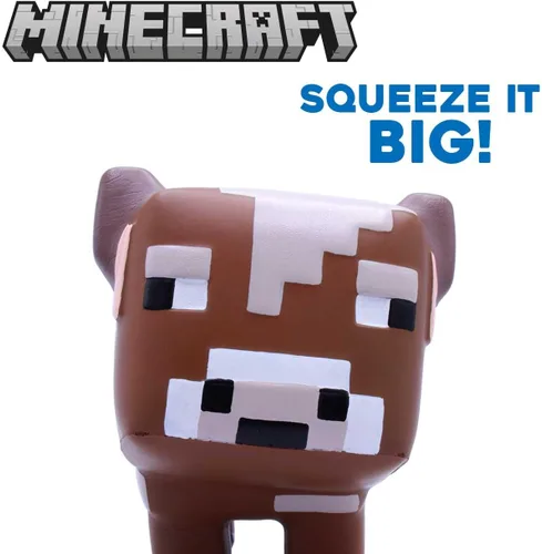 Vista 3 de Minecraft Mooshroom Cow Mega SquishMe Series 4 – Peluche Squishy Oficial de 6″ de Subida Lenta – Conejito Coleccionable, Vaca Mooshroom, Tortuga