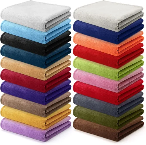 Vista 13 de Kinlop 16 mantas peludas para bebé, 39 x 27 pulgadas, suaves para niños, acogedora manta ligera y cálida, para primavera y verano, para bebés, niñas