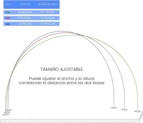 Vista 5 de TekXYZ Kit de soporte para arco de globos, marco de arco ajustable de 10 x