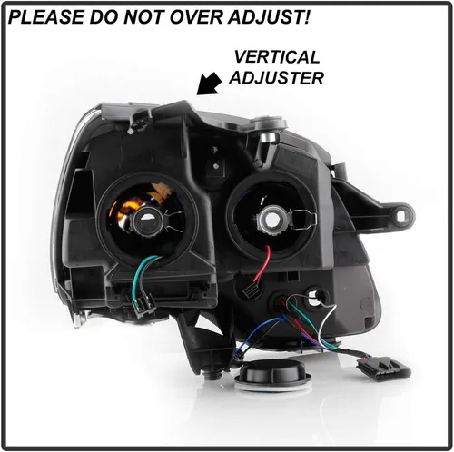 Vista 6 de ACANII - Para GMC Acadia 2007-2012 carcasa negra, proyector de faros delanteros, conjunto de pares de repuesto izquierdo+derecho