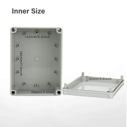 Vista 2 de Inkbird Plus Caja de conexiones de plástico, IP67 a prueba de polvo e impermeable, caja de bricolaje duradera para proyectos eléctricos, 8 x 6 x 4