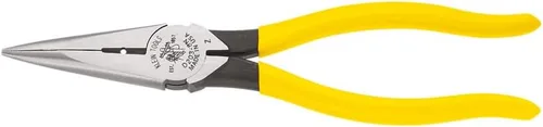 Vista 8 de Klein Tools D203-8NCR Pinza de punta larga con corte lateral para pelar/engarrotar, endurecida por inducción y más pesada para mayor potencia
