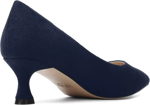 Vista 5 de Zapatos de tacón bajo para mujer, con puntera puntiaguda, sin cordones, de gamuza, de 2 pulgadas