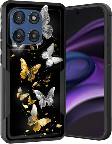 Vista 81 de para Moto G Play 4G 2024, funda de dos capas híbrida resistente y a prueba de golpes, PC duro + silicona suave protectora para Motorola Moto G Play
