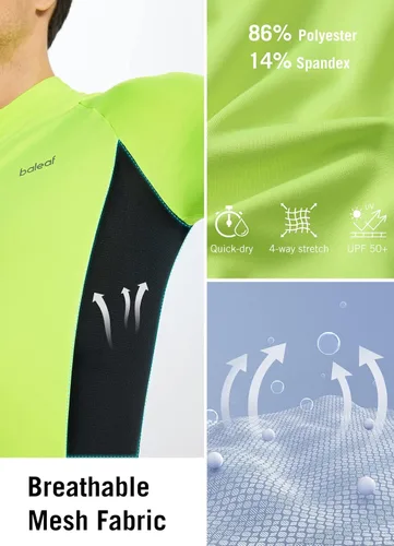Vista 3 de BALEAF Camiseta de ciclismo de manga larga para hombre, para ciclismo de carretera, para bicicleta de montaña, bolsillos con cremallera completa