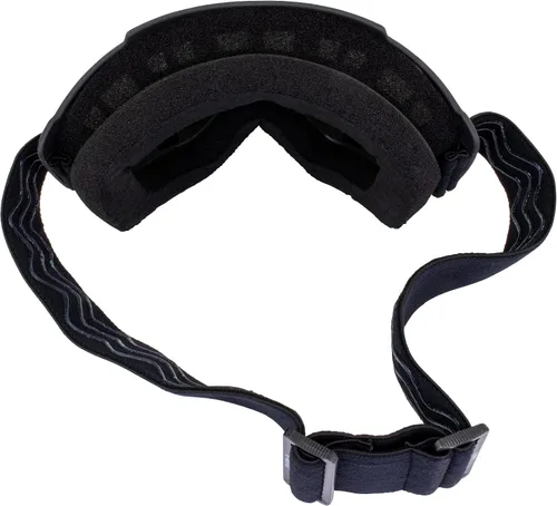 Vista 6 de Birdz Gafas Toucan para motocicleta, ATV, UTV, motocross, esquí, gafas acolchadas con protector de nariz desmontable, marco negro Claro