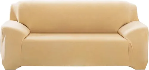 Vista 7 de Fundas para sofá, fundas de terciopelo elástico para sofá biplaza para cojines de 1/2/3/4, fundas de felpa antideslizantes impermeables para sala