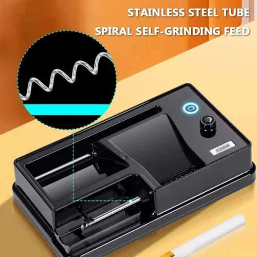 Vista 3 de Rodillo de cigarrillos eléctrico, rodillo automático de cigarrillos para fábrica de fumadores, pausa de inducción inteligente, máquina llenadora