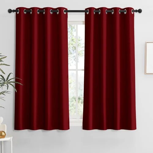 Vista 119 de RYB HOME - Cortinas para armario de 36 pulgadas, cortinas para oscurecer la habitación con ojales resistentes a la oxidación, cortinas de Aqua