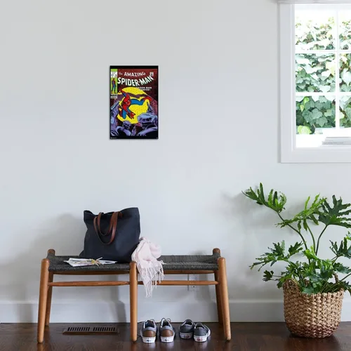 Vista 11 de Marvel Comics Amazing Spider-Man #70 - Póster de pared, 22.4 pulgadas de largo x 14.7 pulgadas de ancho, versión enmarcada de madera de granero