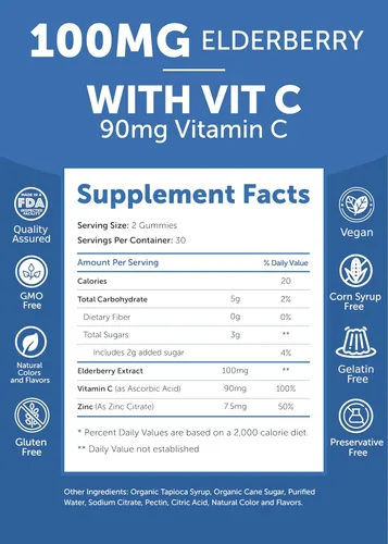 Vista 8 de Lunakai Paquete de gomitas de vitamina D3 y saúco, suplemento de apoyo para la inmunidad, los huesos y el estado de ánimo para adultos y niños, sin