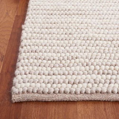 Vista 5 de Martha Stewart x SAFAVIEH - Colección de alfombras de área, 2 pies 3 pulgadas x 9 pies, color marfil y beige, hecha a mano de lana para entrada