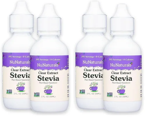 Vista 10 de NuNaturals Clear Extract NuStevia, edulcorante a base de plantas, 2 onzas, paquete de 2, plástico