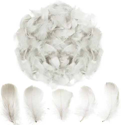 Vista 13 de 300 piezas de plumas negras de 2-3 pulgadas, plumas a granel para manualidades, accesorios para atrapasueños, proyectos de arte, manualidades DIY
