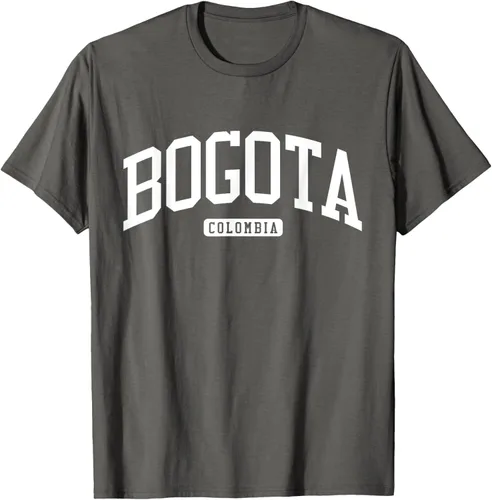 Vista 88 de Camiseta estilo universitario de Bogotá Colombia, Negro