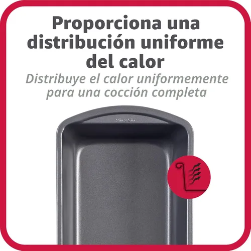 Vista 3 de Good Cook 4026 Bakeware nonstick, 9 x 5 pulgadas, gris