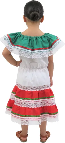 Vista 3 de Vestido México para niñas