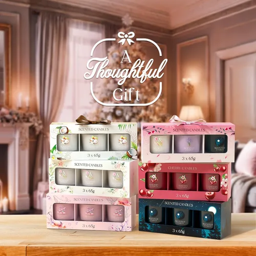 Vista 7 de CHILLFLAME Velas perfumadas de regalo para mujer, juego de regalo de velas para ella, 6 velas votivas perfumadas, regalos de cumpleaños