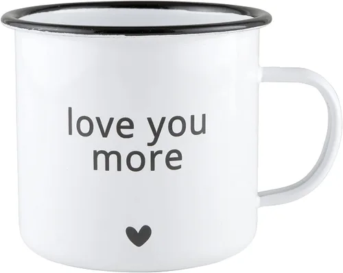 Vista 4 de Santa Barbara Design Studio Tazas de café esmaltadas para boda, juego de 2, Love You More