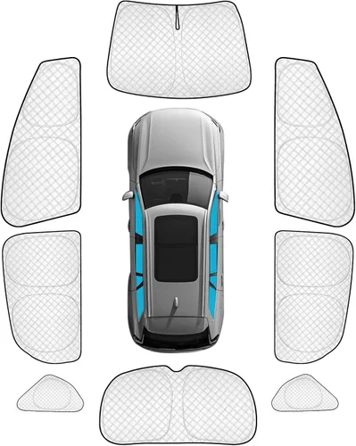 Vista 18 de KMF 6 piezas de parasoles gruesos para Mazda 3 Hatchback (No Sedán) 2014-2018 Accesorios, parasoles completos para parabrisas y ventanas de coche