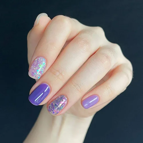 Vista 3 de PINNI - Juego de 12 esmaltes de uñas de gel holográficos con purpurina de camaleón, lentejuelas grandes, semipermanente UV LED, esmalte de uñas